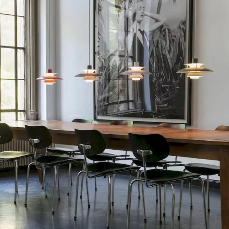 Petal Pendant Light, Danish-Inspired Iron Frame, 3 Sizes