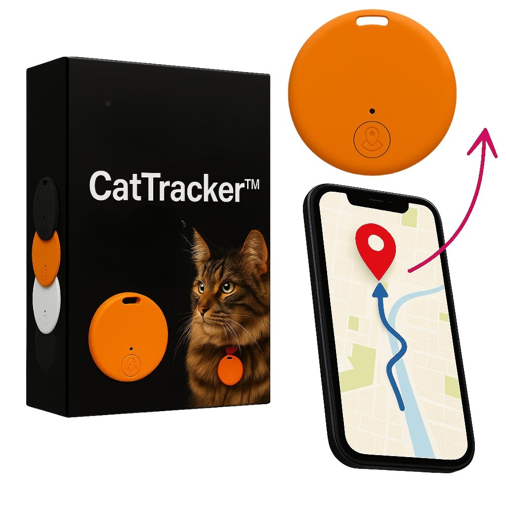 PawTrail Waterproof Cat GPS Tracker, Real-Time Location Tracking