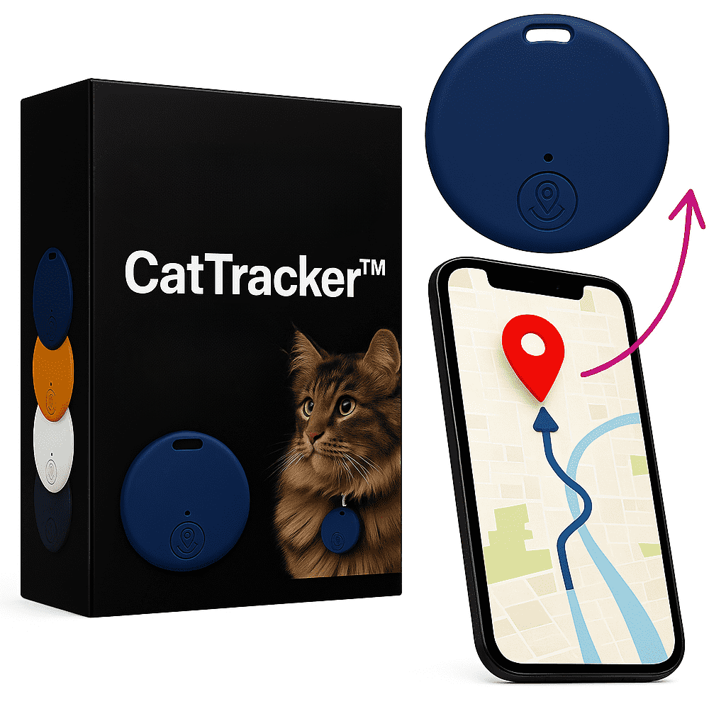 PawTrail Waterproof Cat GPS Tracker, Real-Time Location Tracking