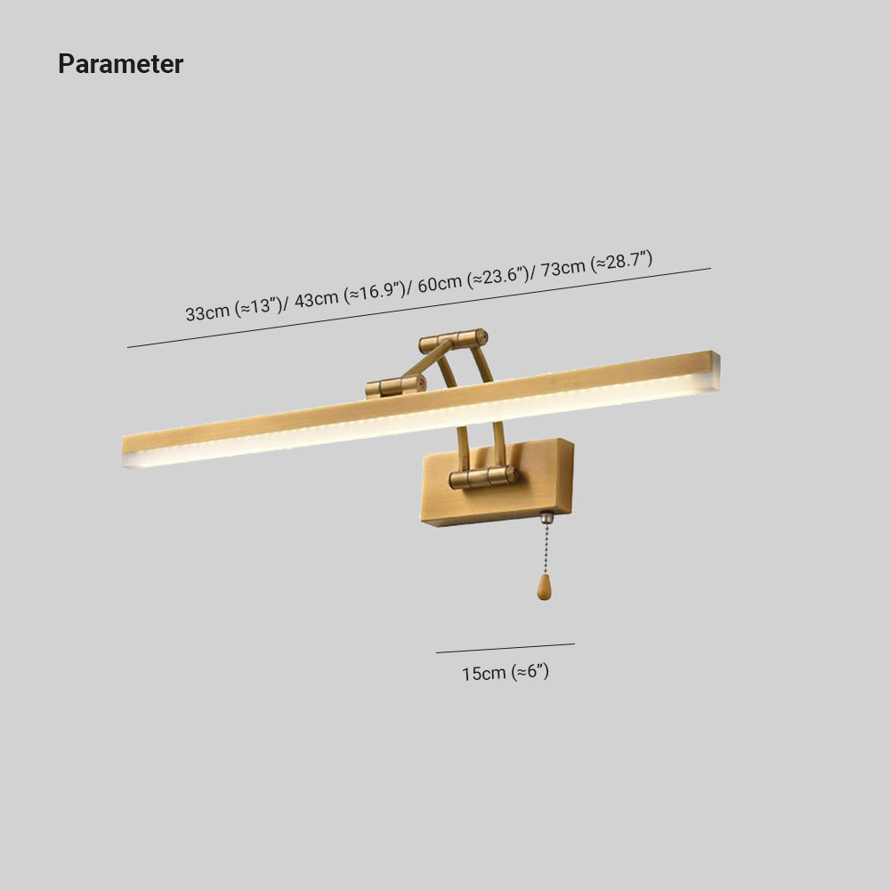 Arisha Linear Arc Light Poles Metal Black Vanity Wall Lamp | Fioriscas