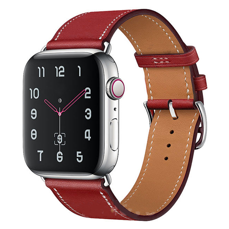 Marvelle valódi bőr Apple Watch szíj, kézzel varrott pánt, 38-49 mm