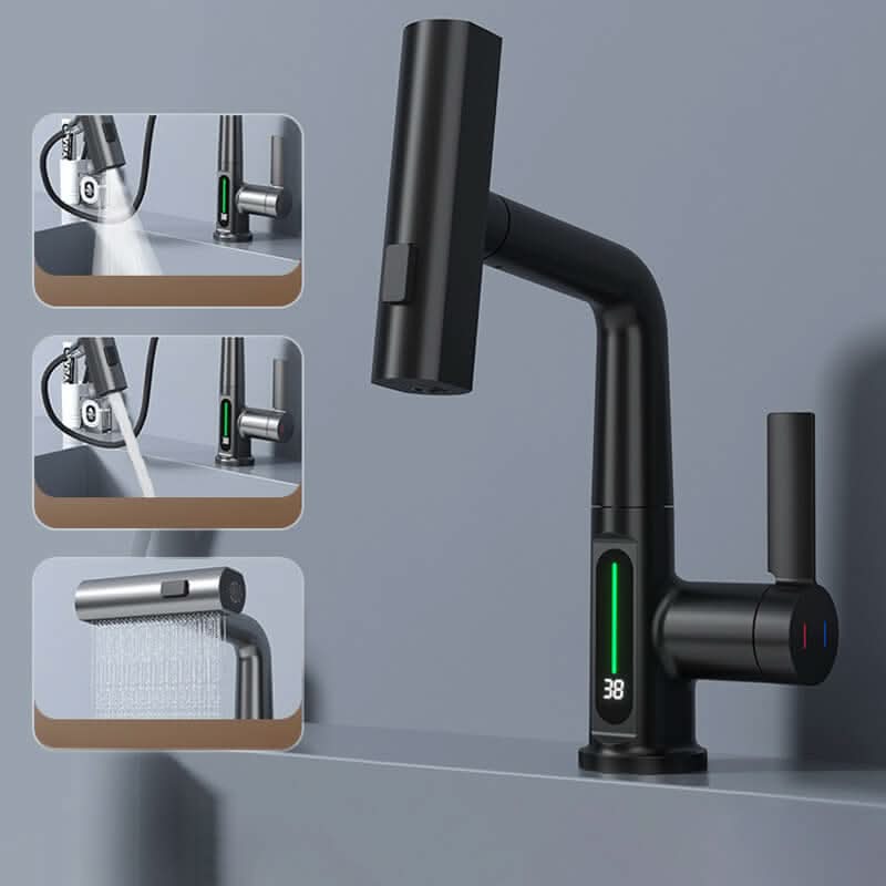 360° rotating tap with LED temperature display - Fioriscas
