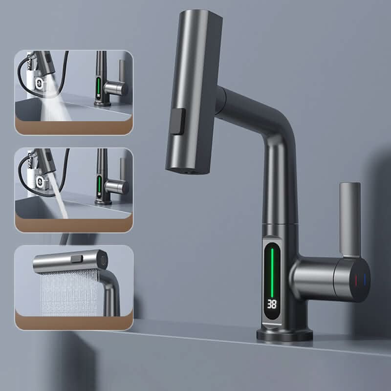 360° rotating tap with LED temperature display - Fioriscas