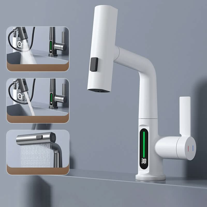 360° rotating tap with LED temperature display - Fioriscas