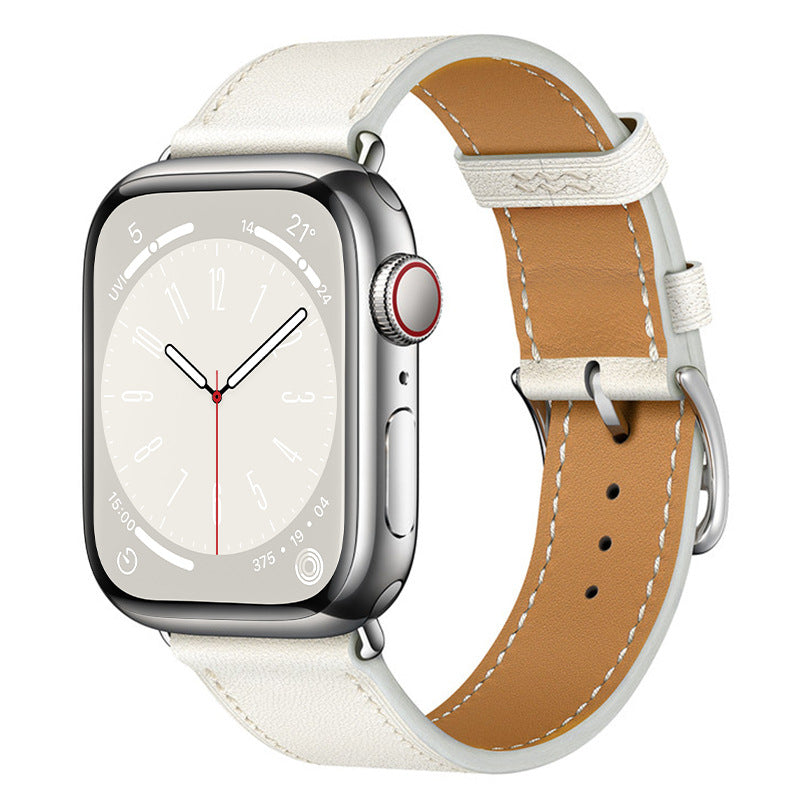 Marvelle valódi bőr Apple Watch szíj, kézzel varrott pánt, 38-49 mm