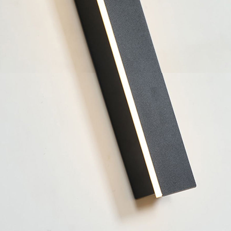 Elegante aplique de parede preto, luz LED Nyx para paredes exteriores