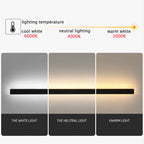 Elegante aplique de parede preto, luz LED Nyx para paredes exteriores