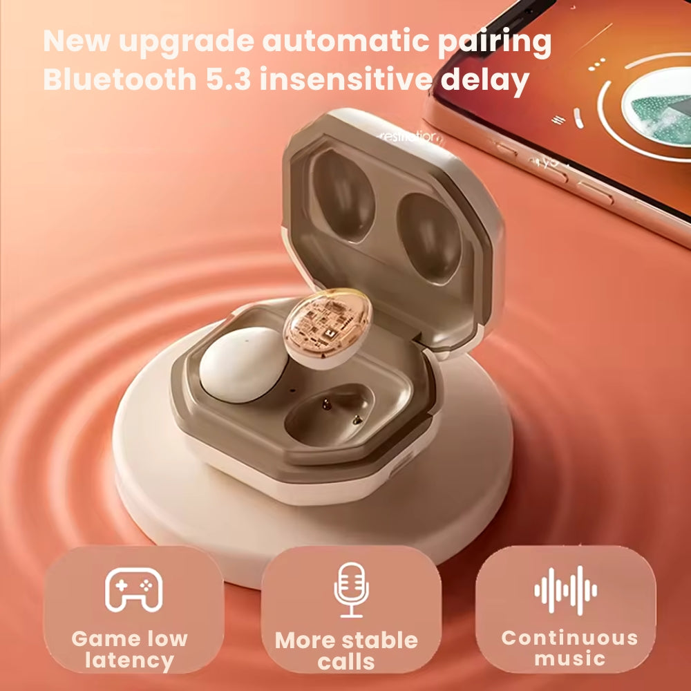 Căști intraauriculare wireless pentru somn Silentiq, cu Bluetooth 5.3, anulare a zgomotului