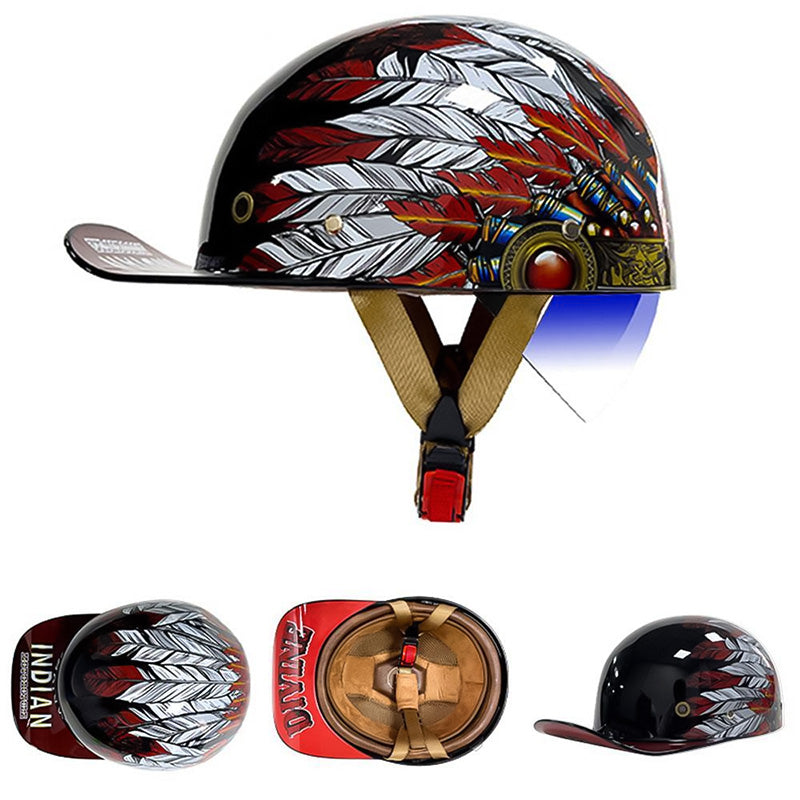 Cască de motocicletă OrionRide în stil baseball, cu carcasă din ABS certificată DOT