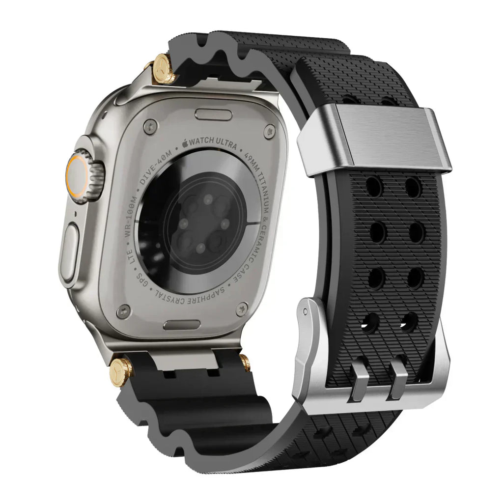 Apple Watch-armband, ArloGear ventilerat silikonband med spänne i stål