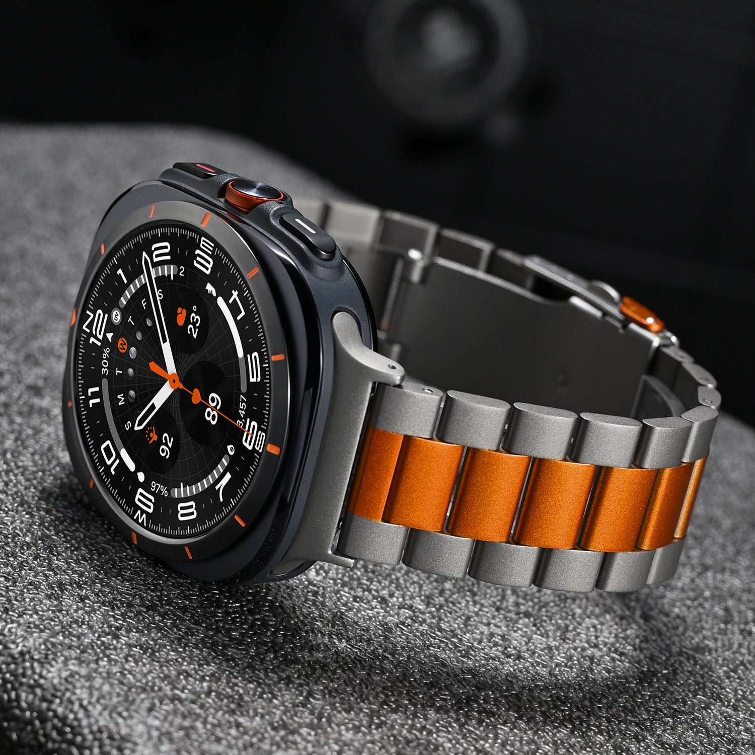 Aurex Titan-Uhrenarmband für Samsung Galaxy Watch Ultra, Faltschließe