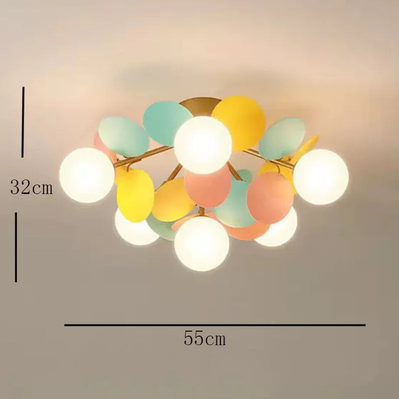 Aria Modern Bubble Cluster Ceiling Light, Colorful | Fioriscas