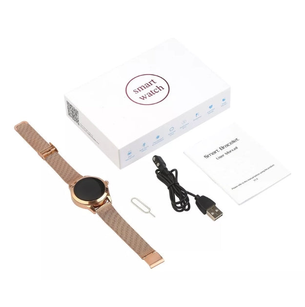 AstraNova Luxe Smartwatch For Women With Crystal Display And Health Tracking