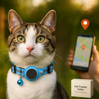 Macskanyakörv GPS-nyomkövető-tartóval, fényvisszaverő és biztonsági kioldóval
