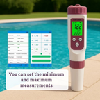AquaSense 7-in-1-digitaalinen allasveden testeri sovelluksella, pH ja kloori