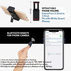 Teleszkópos telefontartó állvány és szelfibot Bluetooth-távirányítóval