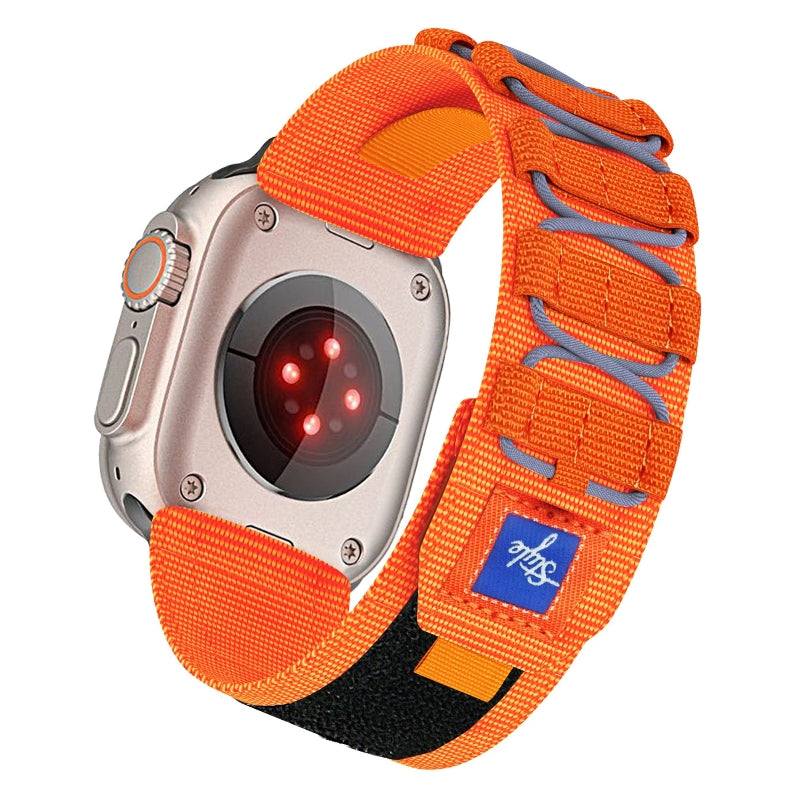 Kirra vævet nylonrem til Apple Watch, justerbar stållug-rem