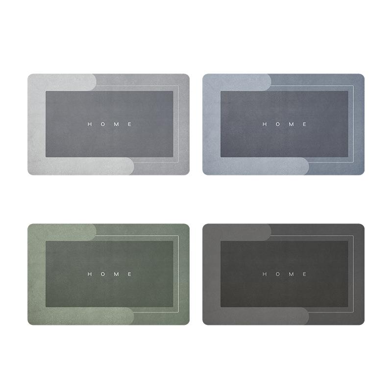 Quick-Dry Microfiber Bath Mat, Aurea Plush Absorbent Bathroom Rug