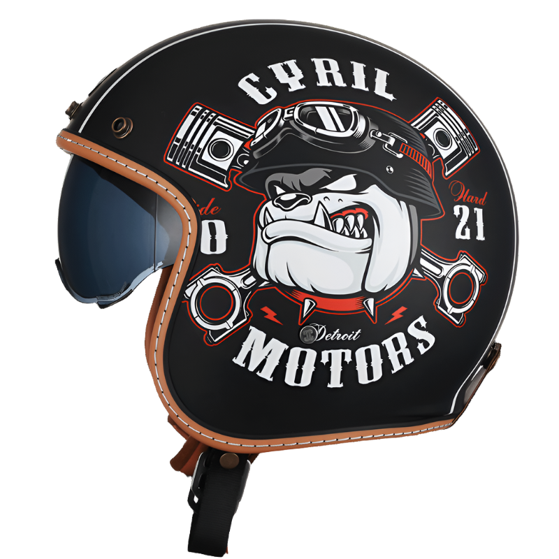 LumaPeak KB2 Motorradhelm mit offenem Gesicht, leichte ABS-Schale, DOT- und ECE-zertifiziert