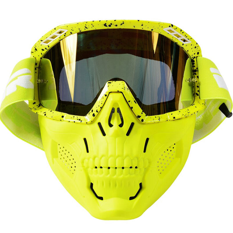 SpectraRider Motorcycle Goggles, Impact-Resistant PC Lens, Removable Mask