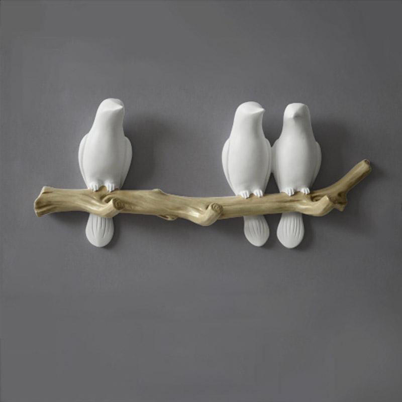 Liora Resin Wall Hook, Bird Branch Design for Coats & Scarves