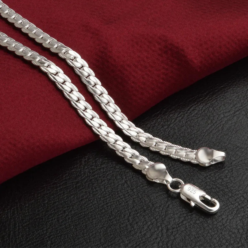 Aurelia Grace Sterling Silver Chain Necklace for Weddings