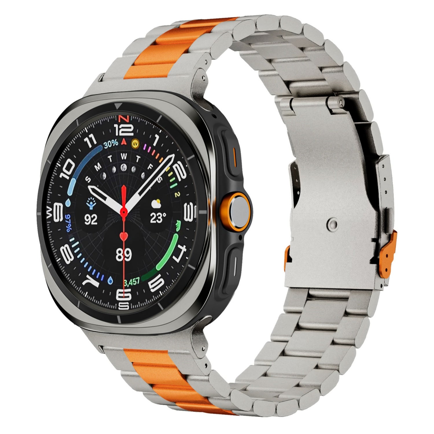 Aurex Titan-Uhrenarmband für Samsung Galaxy Watch Ultra, Faltschließe