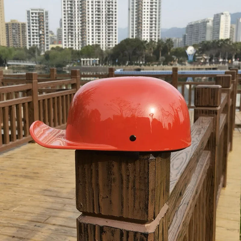 Capacete de mota RoverGuard com design de boné de basebol, certificado pelo DOT