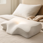 Oreiller cervical ergonomique SomniEase profilé en mousse à mémoire de forme, avec soutien du cou