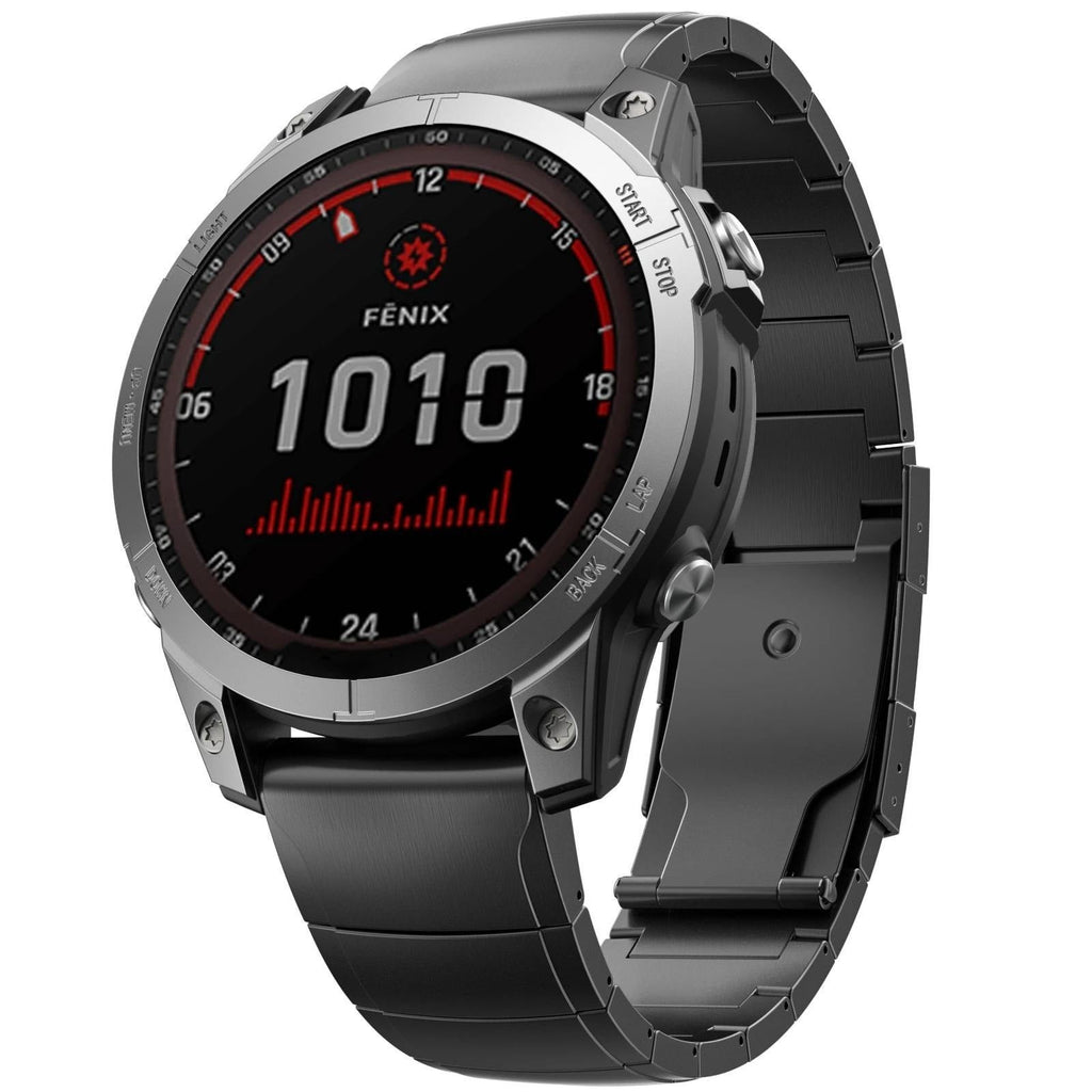 Pasek do zegarka z tytanowym powłoką DLC do serii Garmin Fenix, z magnetycznym zapięciem Kireya