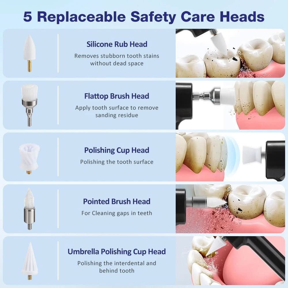 5-i-1 trådlös tandpolerare för skinande vita tänder - Fioriscas