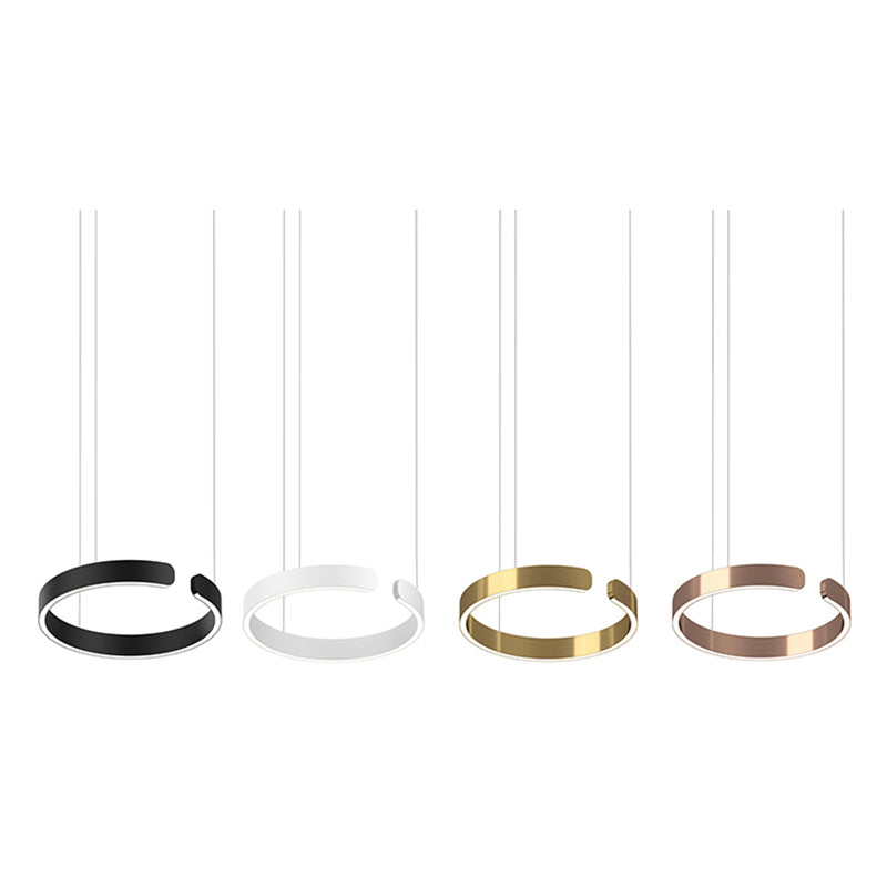 LyraHalo Pendant Light, Round Metal Design, Dimmable LED