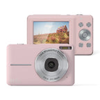 Wiederaufladbare Vlogging-Kamera mit 16-fachem Zoom, 44-MP-Fotos und 1080p-Video