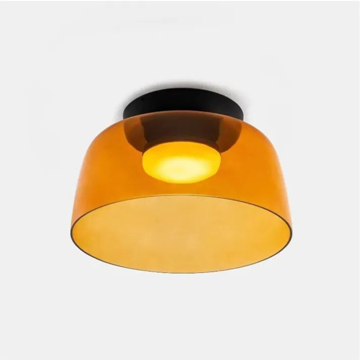 Handgefertigte Glasdeckenleuchte, nordisches Lumenweave-Design mit mehreren Ebenen