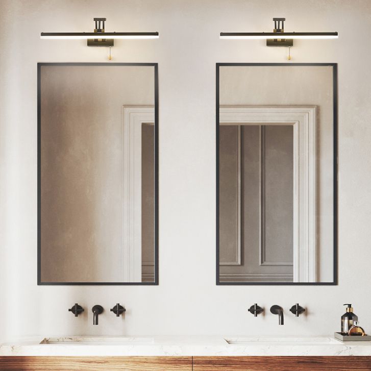 Arisha Linear Arc Light Poles Metal Black Vanity Wall Lamp | Fioriscas