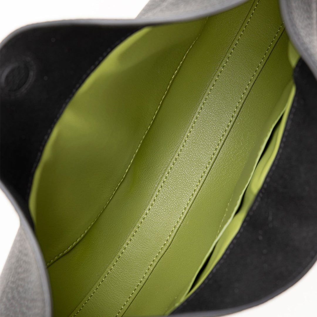Borsa a cartella in pelle pieno fiore, design Aurelle Jolie Solara, quattro modalità di trasporto