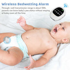 Wireless Bedwetting Alarm With Wearable Receiver And Moisture Sensor