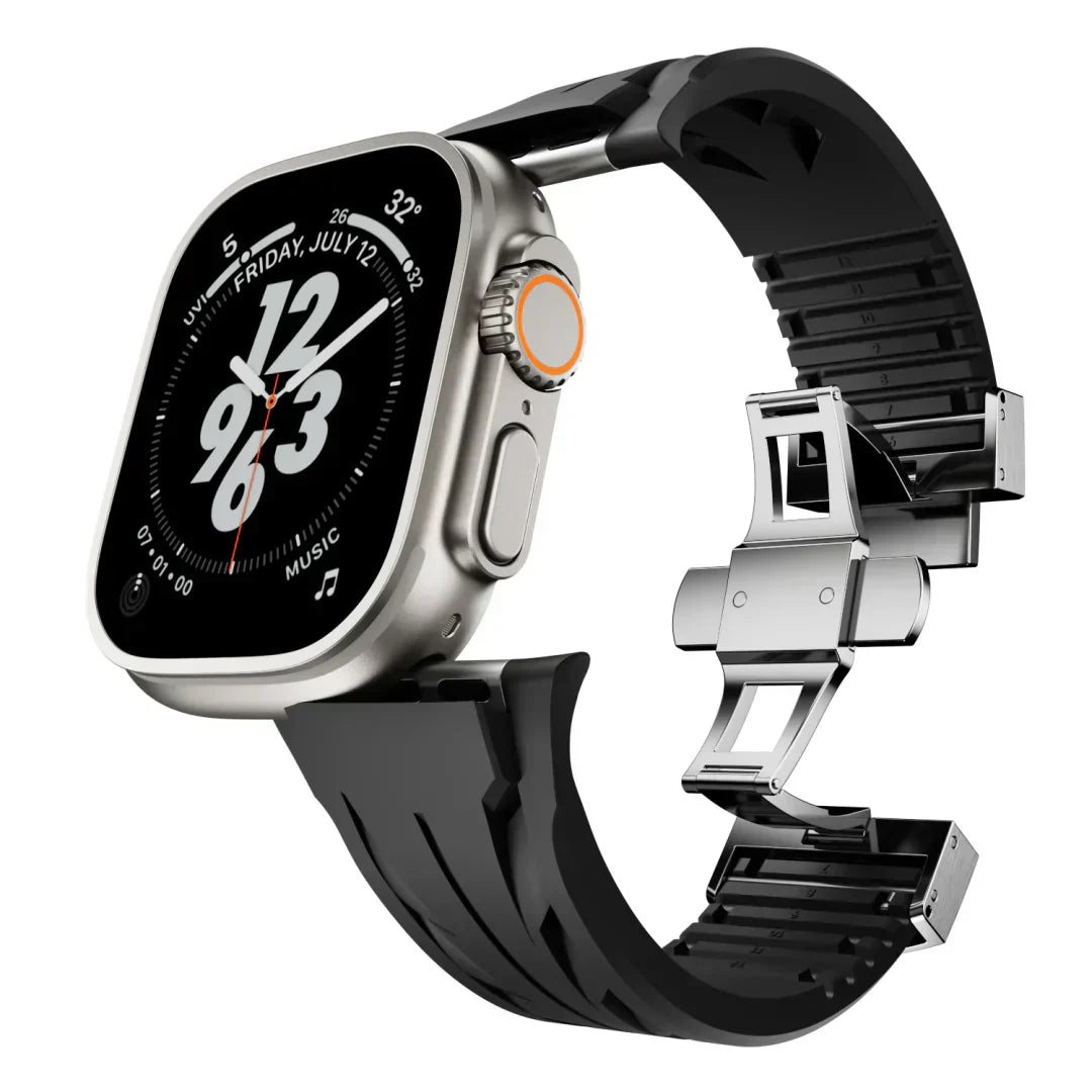 Apple Watch-rem, Liora FKM gummirem med sommerfuglelås