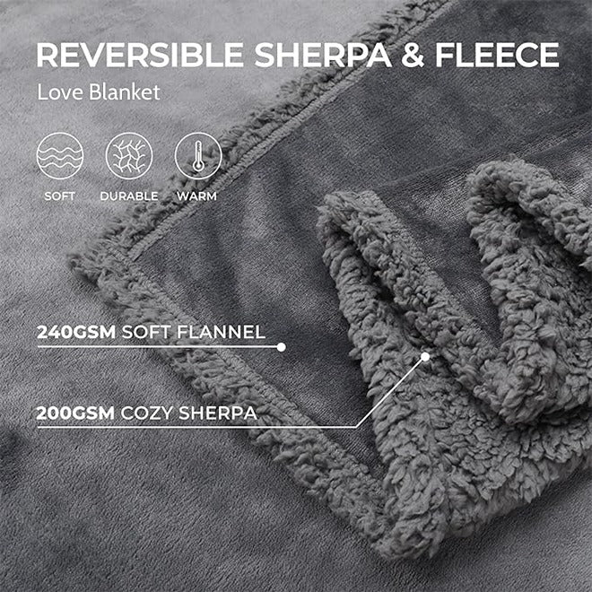 Coperta impermeabile in peluche per due persone, accogliente per uso interno ed esterno