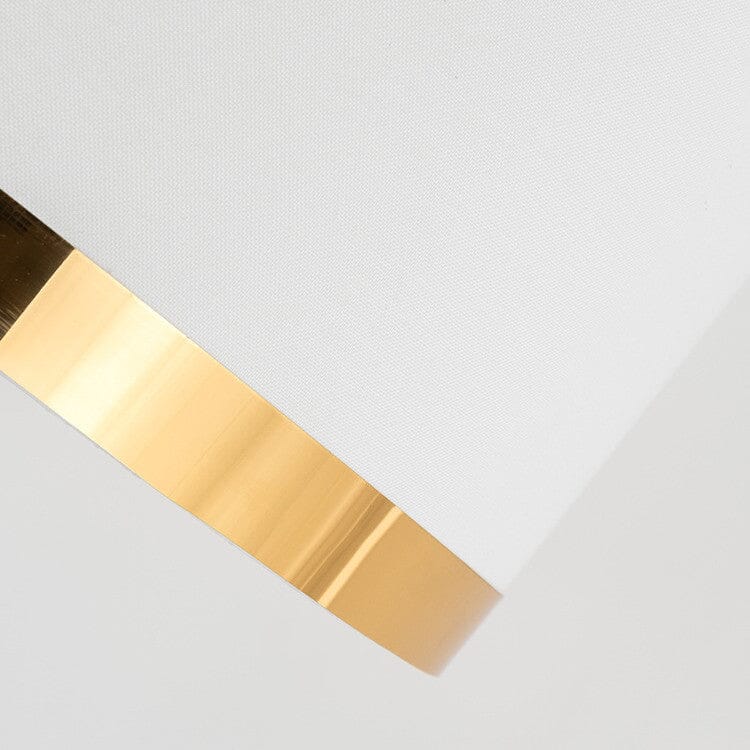 Lampa podłogowa Aurelia Gold w stylu Art Deco, abażur z tkaniny i pilot