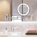 Vanity Mirror, AstraLume LED With Polished Chrome Fold-Out Arm