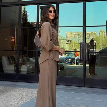 Ensemble épure Urbaine I Chemise à Revers & Pantalon