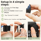 GPS-tracker til cykel, uden abonnement, kompatibel med Android og iOS