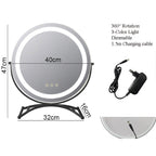 Dimmable LED Vanity Mirror, 360° Rotation, Touch Control, 15.8 In