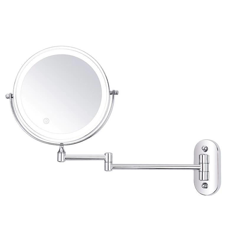Vanity Mirror, AstraLume LED With Polished Chrome Fold-Out Arm