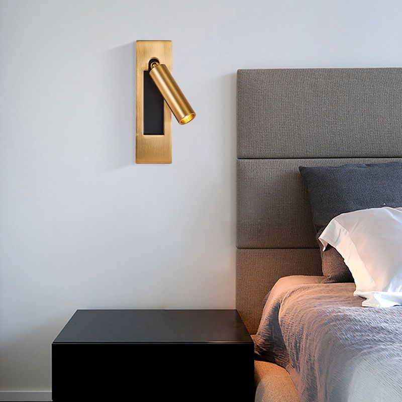 Ray Traditional Adjustable Metal Wall Lamp Spotlight, Black/Gold | Fioriscas