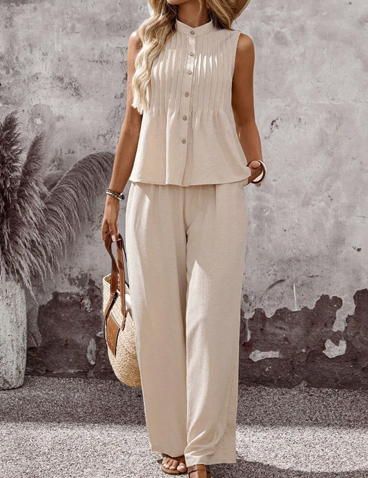 Ensemble Lounge Solaire & Duo Top I Pantalon Fluide