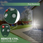 Disuasor ultrasónico solar contra aves y pájaros carpinteros para jardines