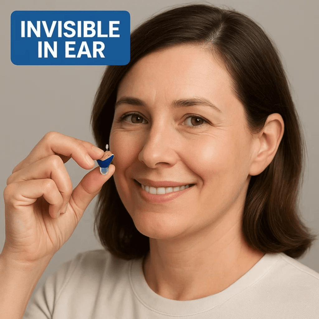 Aparelhos auditivos invisíveis intra-auriculares para qualidade de som superior - Fioriscas