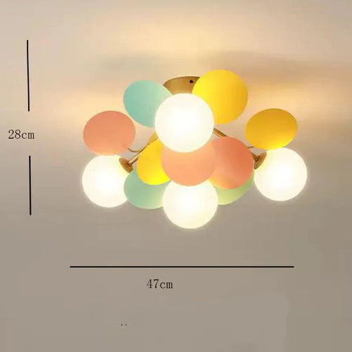 Aria Modern Bubble Cluster Ceiling Light, Colorful | Fioriscas